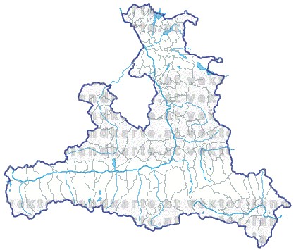 Landkarte und Gemeindekarte Salzburg Regionen und Gemeindegrenzen Flssen und Seen