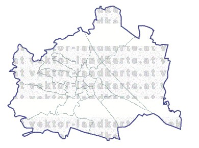 Landkarte Wien Bezirksgrenzen