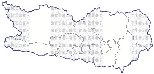 Landkarte Kaernten Bezirksgrenzen