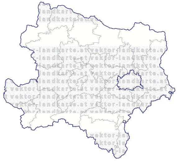 Landkarte Niederoesterreich Bezirksgrenzen