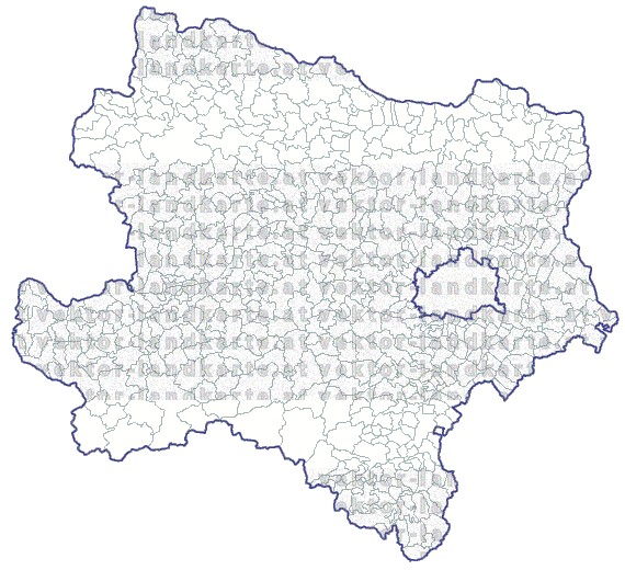 Landkarte und Gemeindekarte Niederoesterreich Gemeindegrenzen