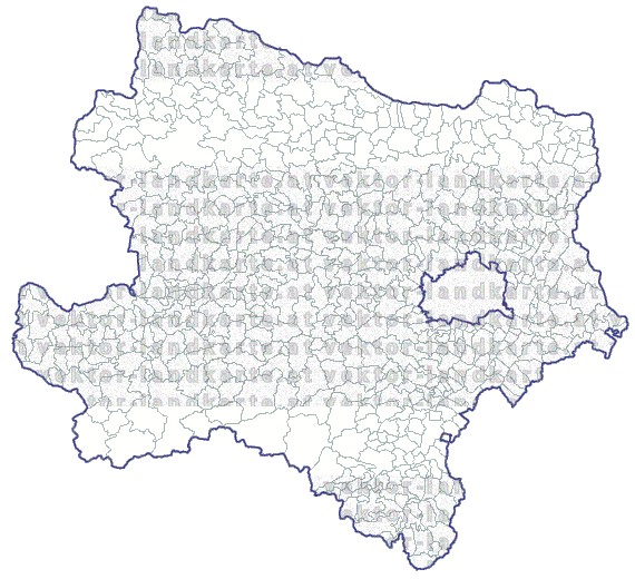 Landkarte und Gemeindekarte Niederoesterreich Regionen und Gemeindegrenzen