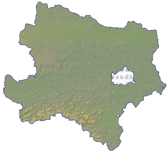 Landkarte Niederoesterreich Regionen H�henrelief