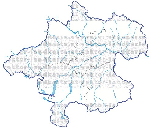 Landkarte Oberoesterreich Regionen Flüssen und Seen