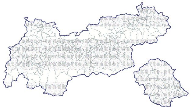 Landkarte und Gemeindekarte Tirol Gemeindegrenzen