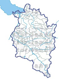 Landkarte und Gemeindekarte Vorarlberg Bezirksgrenzen und Gemeindegrenzen Flssen und Seen