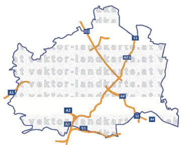 Landkarte und Straßenkarte Wien